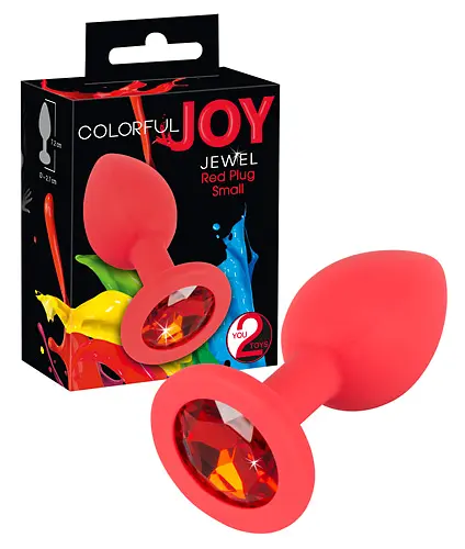 Анальна пробка - Colorful Joy Jewel Red Plug Small - фото 7