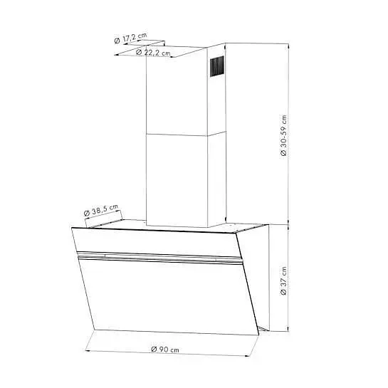 Вытяжка Klarstein Alina 90см (10034106) - фото 9