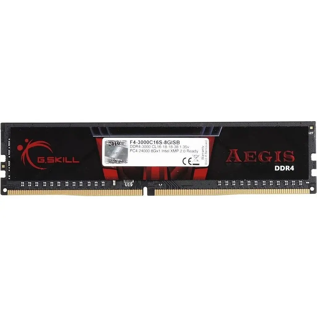 Модуль пам'яті G. Skill Aegis DDR4 8GB 3000MHz (F4-3000C16S-8GISB) - фото 2