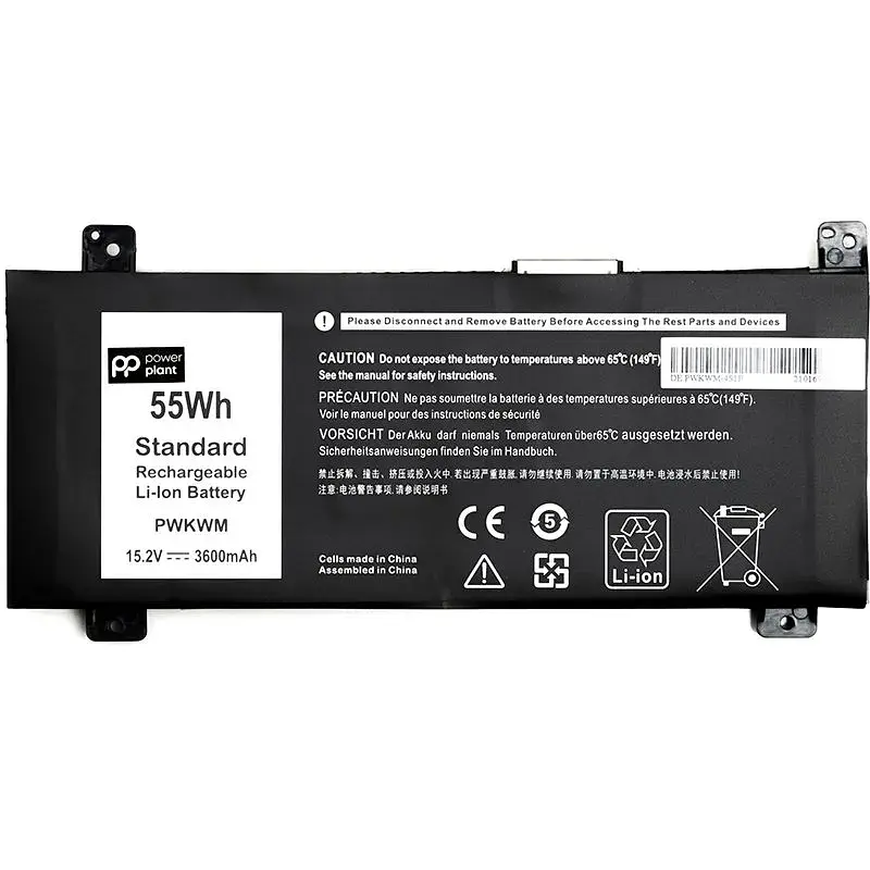 Акумулятор PowerPlant для ноутбуків DELL Inspiron 14-7466 (PWKWM) 15.2V 3600mAh (NB441570) - фото 2