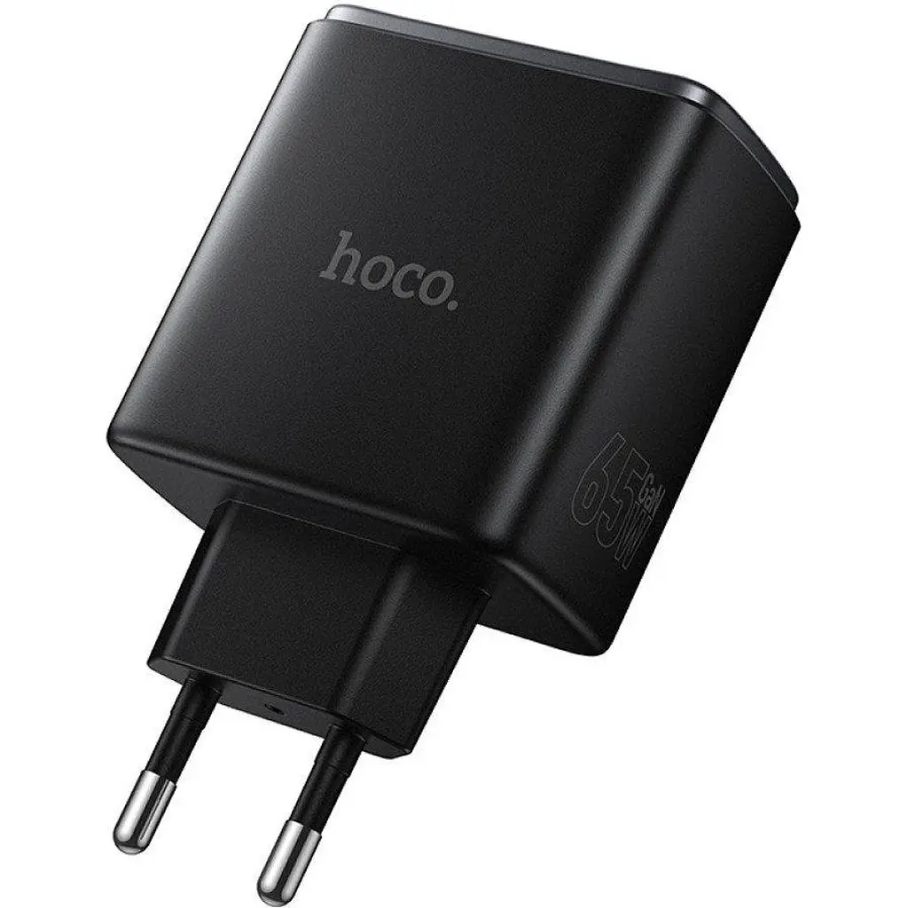 Сетевое зарядное устройство Hoco C160A Upgrade PD65W Black [163534] - фото 3