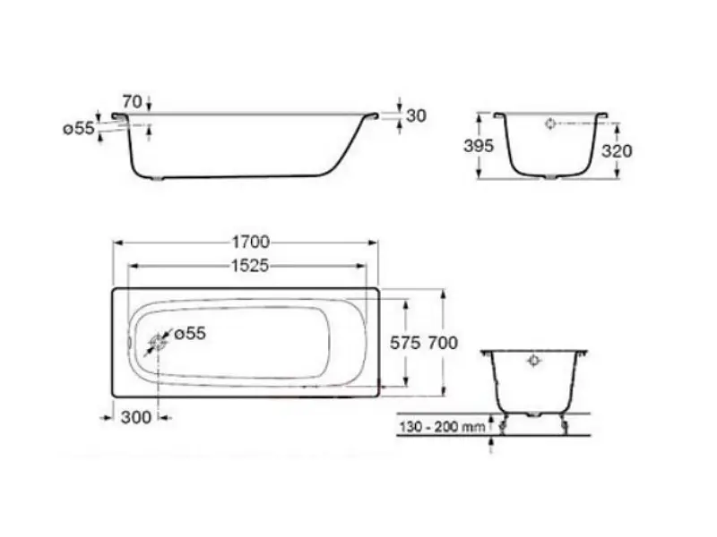 Ванна сталева Roca Duo Plus 180x80 A221670000 - фото 2