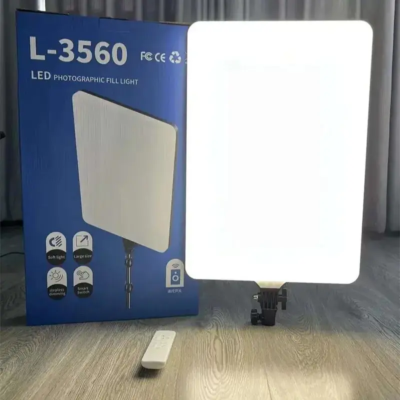 Прямокутна світлодіодна LED лампа 60W з пультом та штативом 2м студійне світло для фото та відео зйомки набір для блогера UKC L-3560 - фото 8