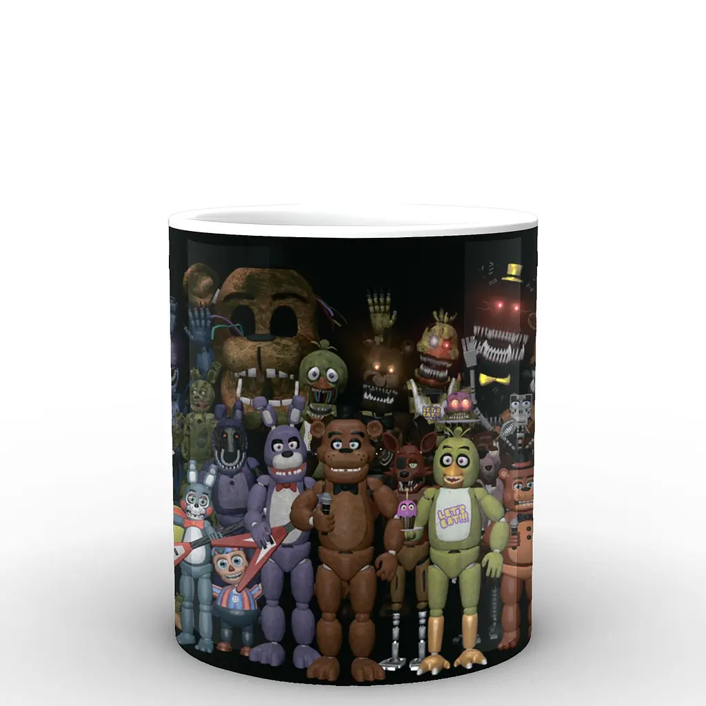 Кухоль GeekLand Five Nights At Freddys  П'ять ночей з Фредді постер FN.02.001.600 330 мл білий - фото 3