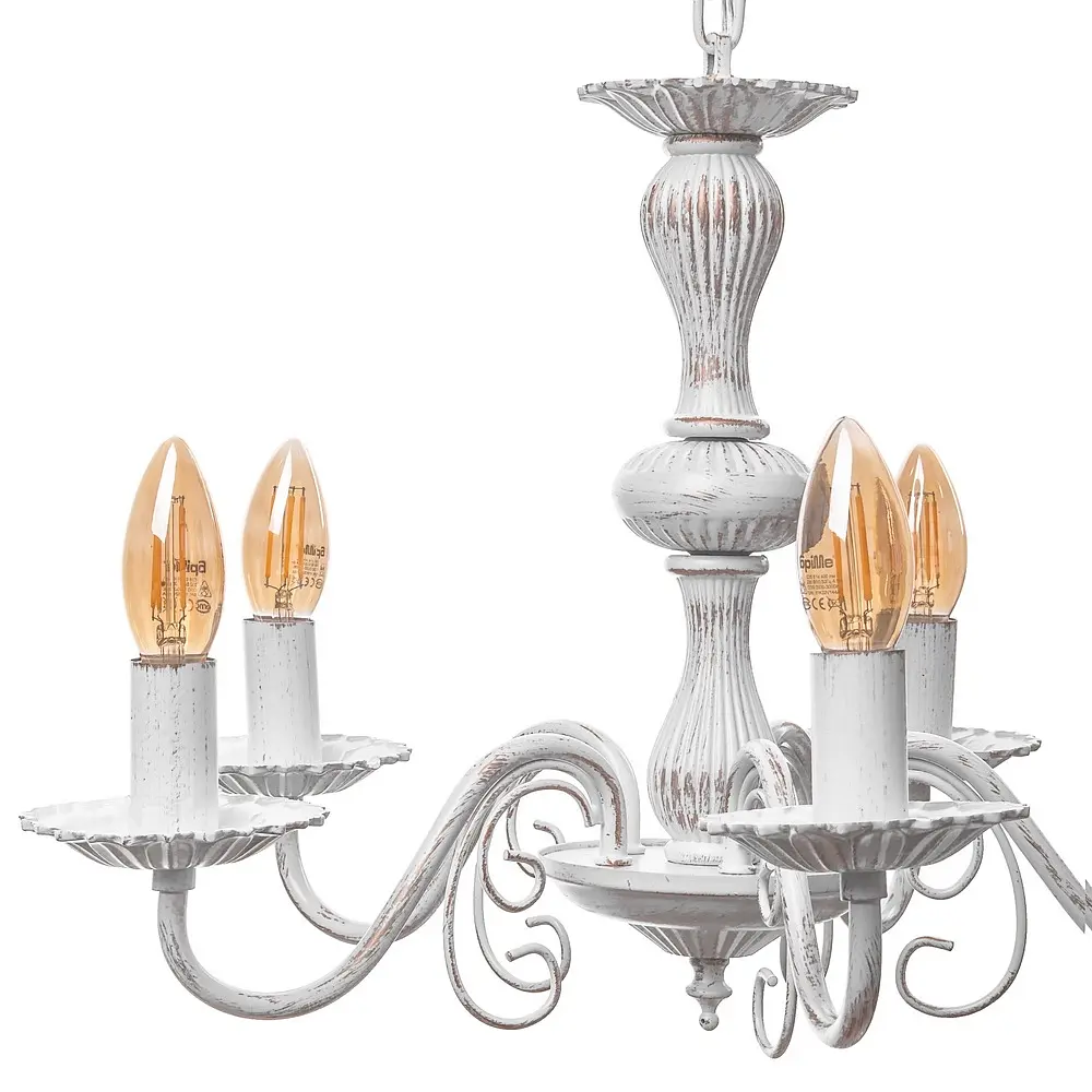 Люстра подвесная Brille свеча E14 40W WH (BKL-666S/5) - фото 8