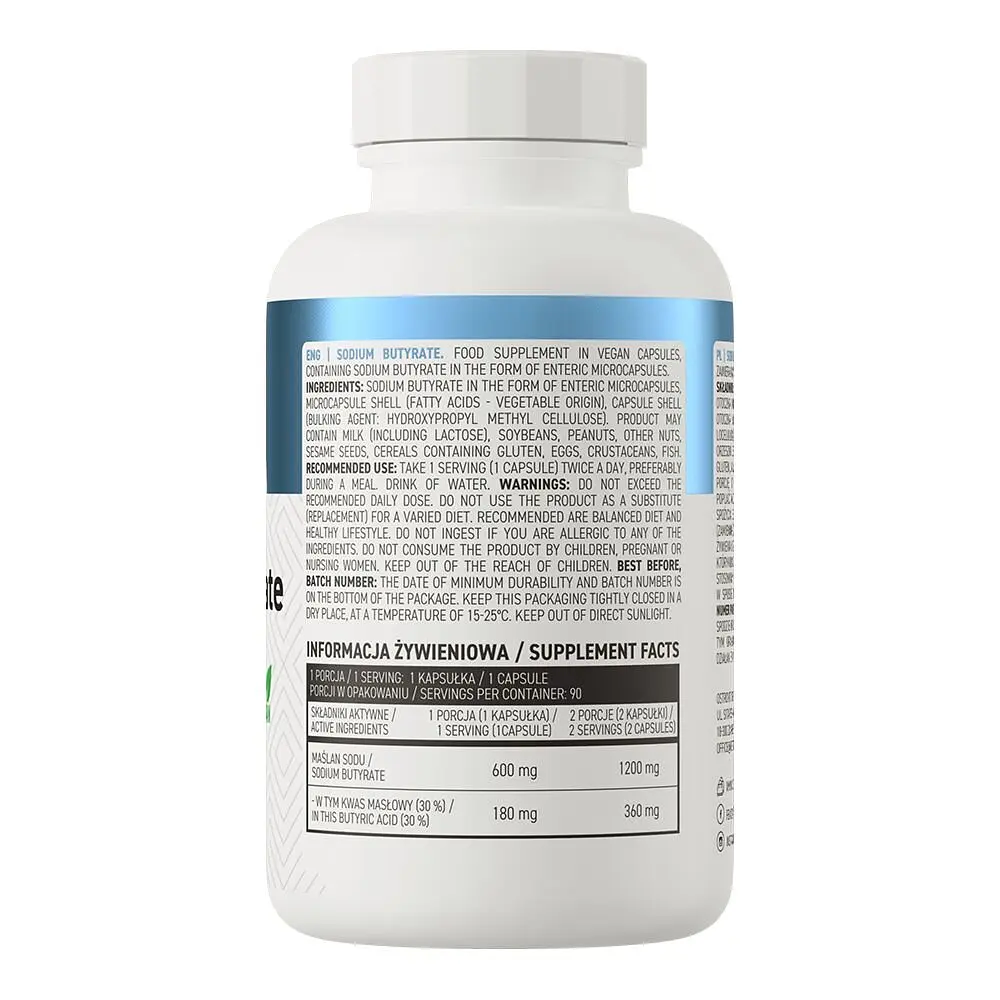 Вітаміни та мінерали OstroVit Sodium Butyrate, 90 капсул - фото 2