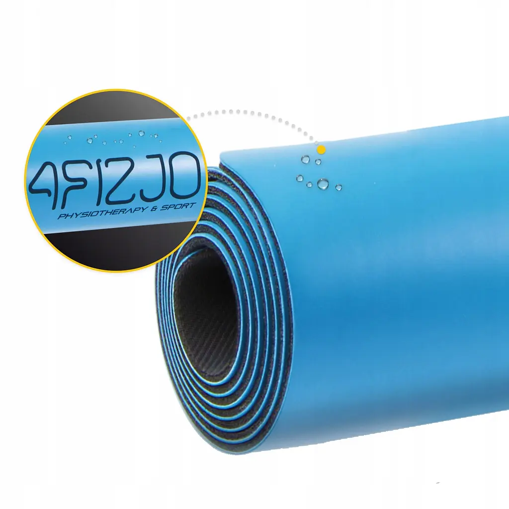 Килимок (мат) спортивний 4FIZJO PU 183 x 68 x 0.4 см для йоги та фітнесу 4FJ0588 Blue (P-5907739319555) - фото 11