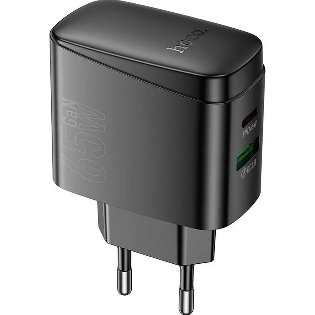 Сетевое зарядное устройство Hoco CS63A Bright Black PD65W (638470) [163531] - фото 2