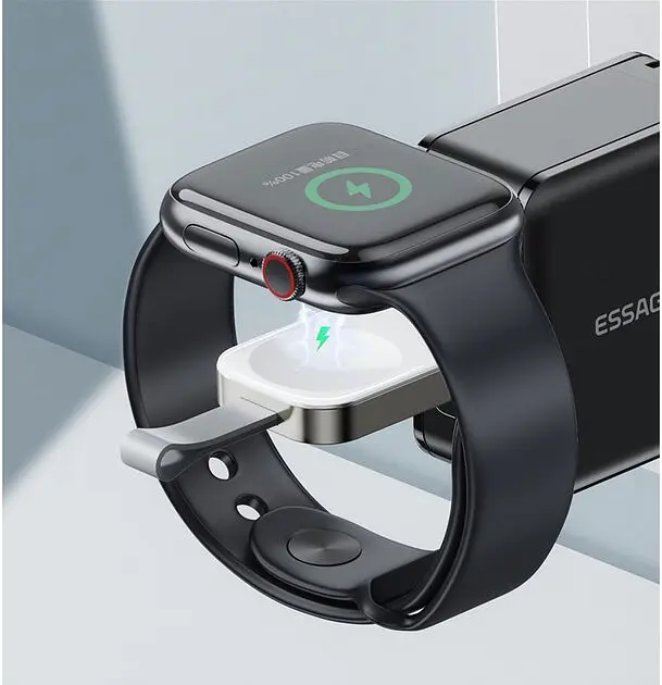 Бездротовий зарядний пристрій Essager Yibay Smart Watch Wireless Charger White (6934025890121) - фото 2