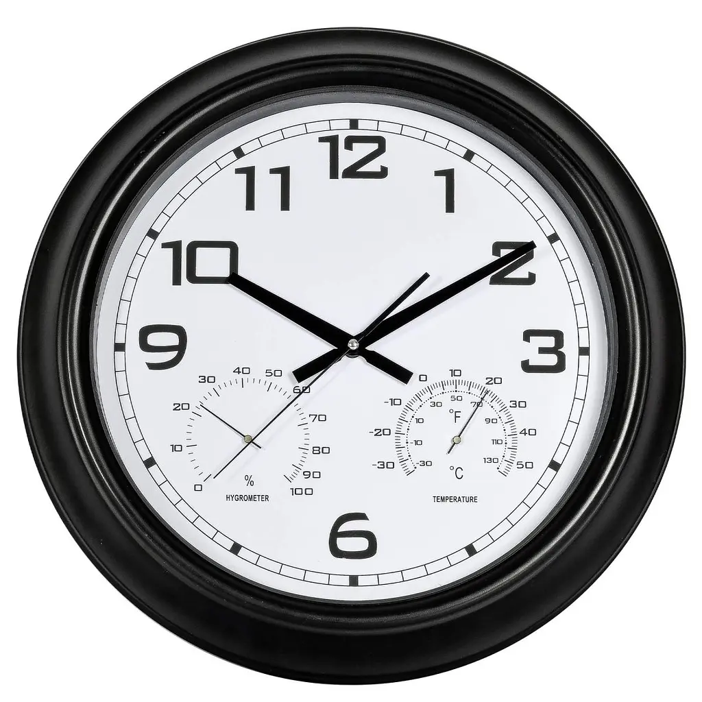 Годинник настінний Technoline 816722 Thermo-Hygro Black (816722)