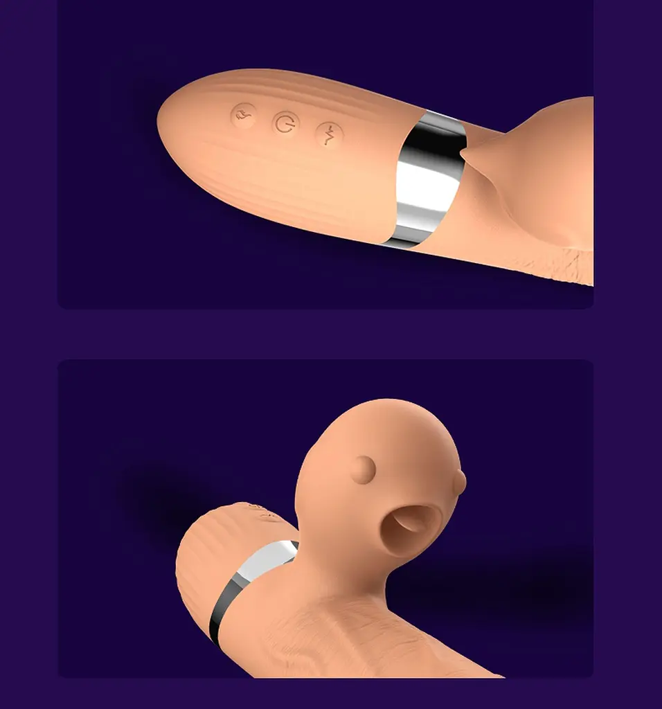 Вібратор Basia Thtusting Vibrator 2 in 1 Tongue Vibrators USB Boss Series 26-00140 102100 - фото 6