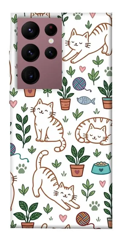 TPU чохол Demsky Cats pattern для Samsung Galaxy S22 Ultra