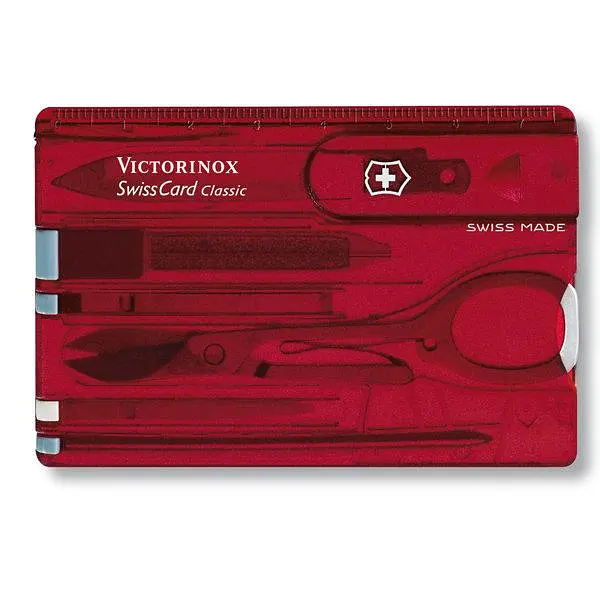 Ніж Victorinox Swisscard 82х54х4мм,10функ,черв.прозор - фото 4