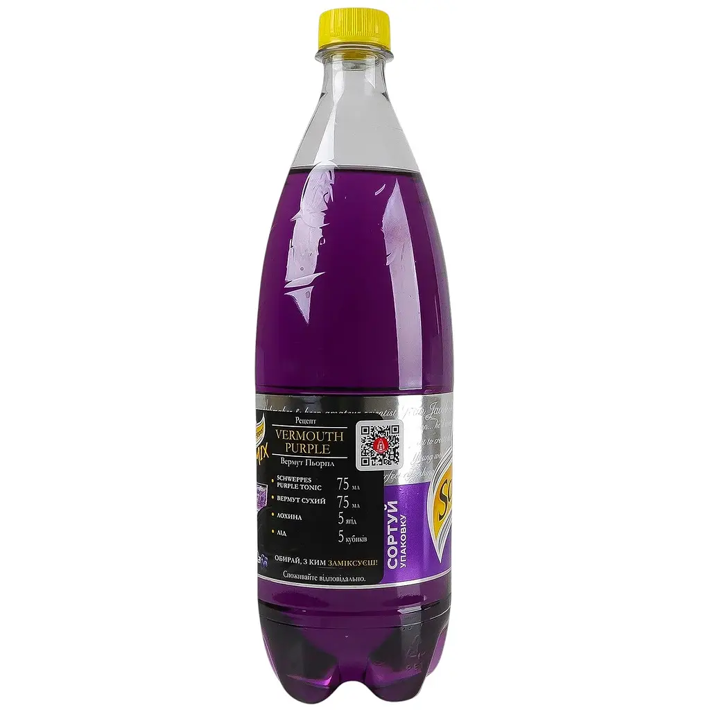 Напиток Schweppes Purple Tonic безалкогольный сильногазированный 1 л - фото 2