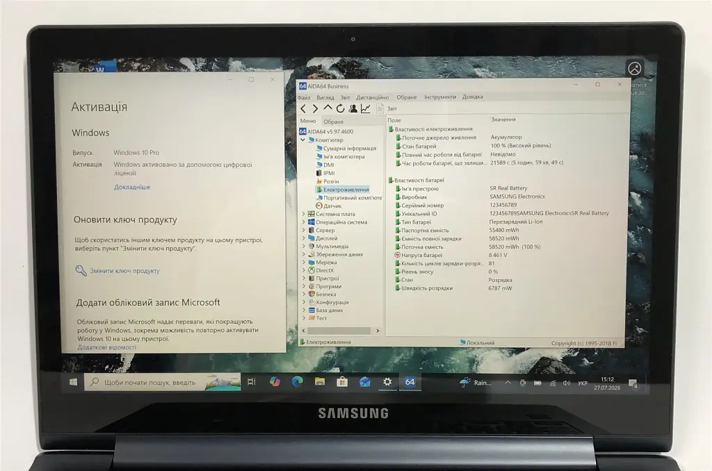Ноутбук Samsung NP940X3G / 13.3" (3200x1800) IPS Touch / i5-4200U / 4GB / 128GB SSD / Win10Pro / Backlight - Б/в - фото 2