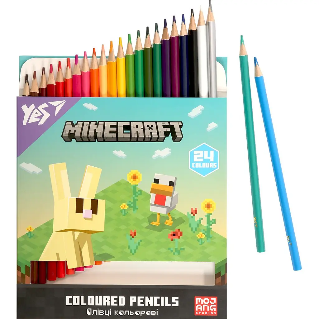 Карандаши цветные Yes Minecraft Spring 24 цвета (290776) - фото 4