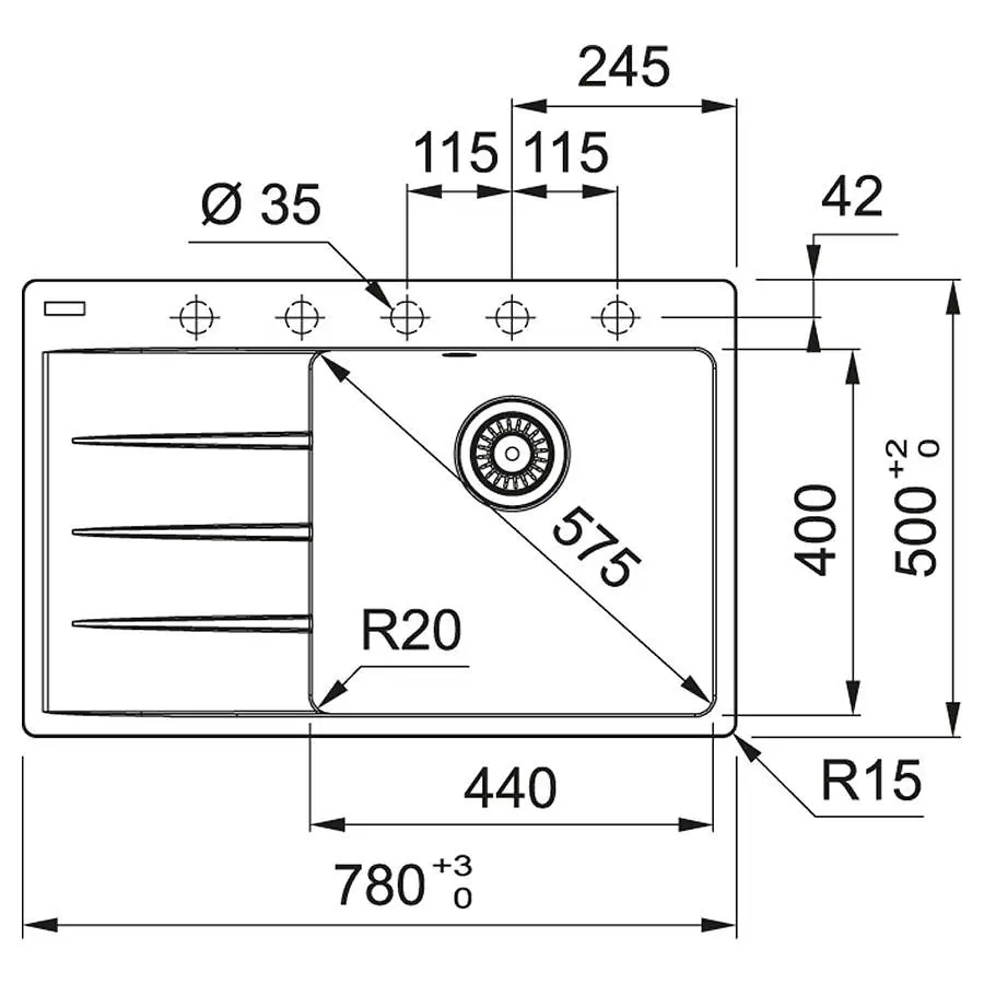 Кухонная мойка Franke Centro CNG 611-78 TL 114.0630.469 - фото 3