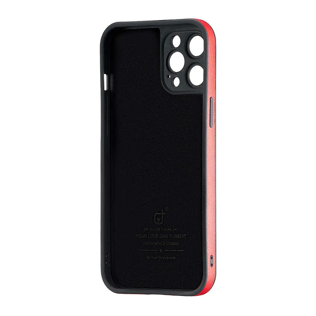 Чохол Jinduka Leather Protected Camera iPhone 12 Pro Max Red - фото 3