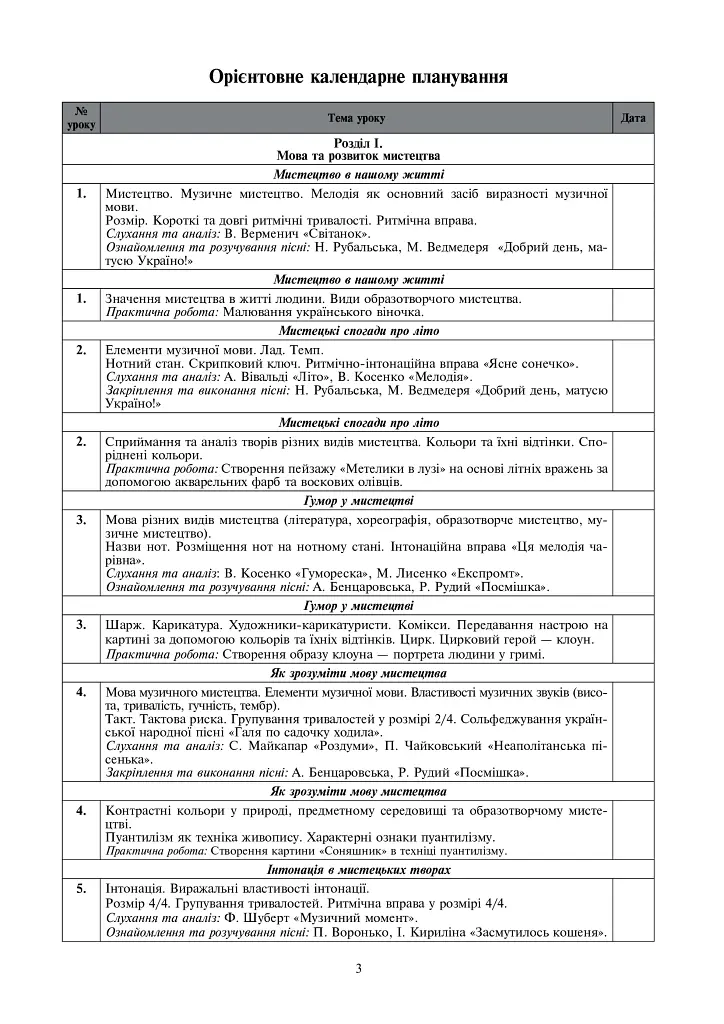 Мистецтво. 3 клас. Конспекти уроків - Юлія Золота - фото 2