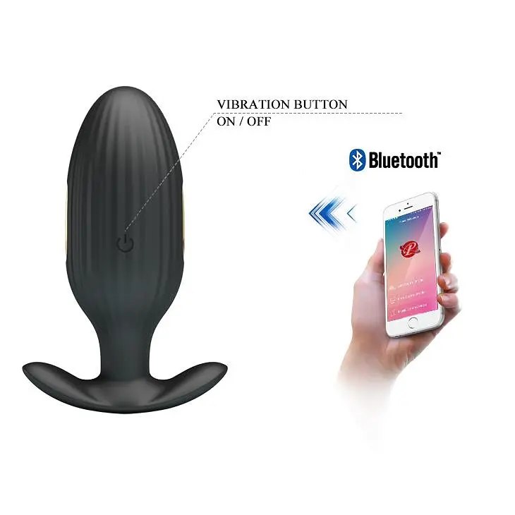 Анальна пробка Pretty Love Jefferson Electric Shock Stimulator 9.2 см (чорний) - фото 5