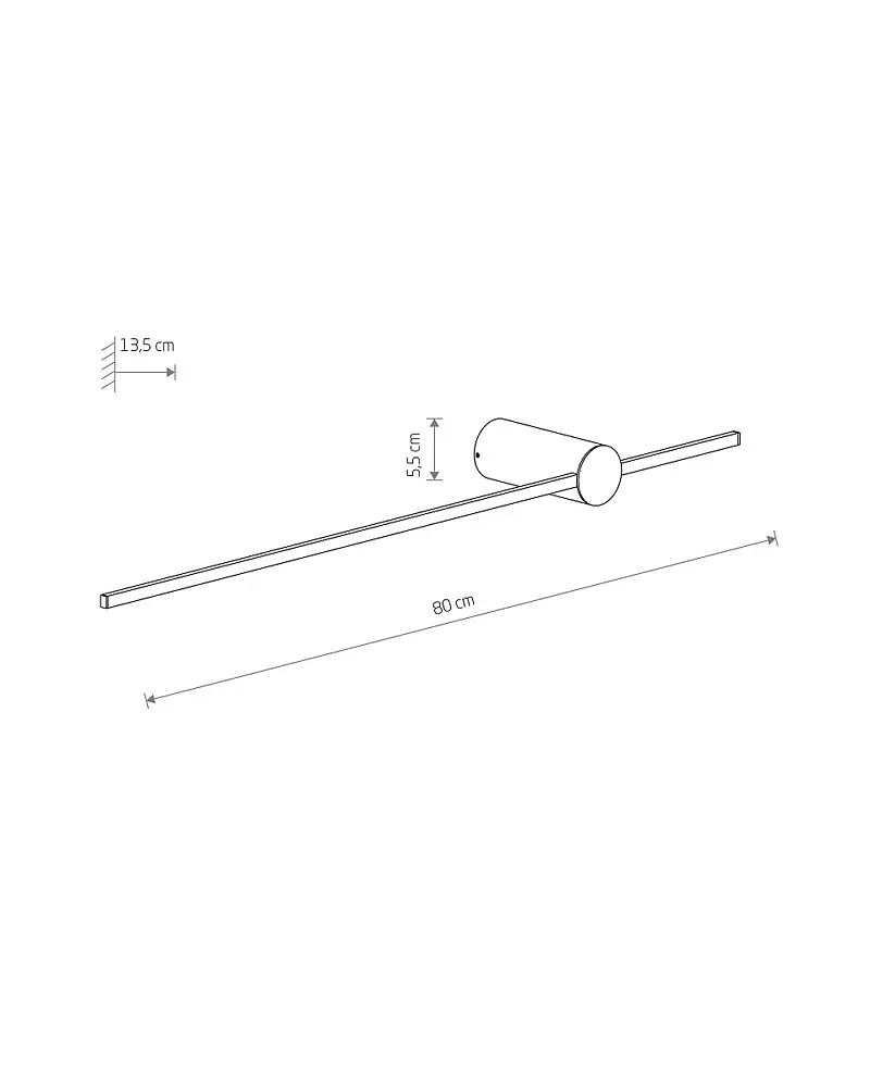 Бра, настенный светильник Nowodvorski 11592 Saber LED M 1x11W 4000K 490Lm IP20 белый - фото 6