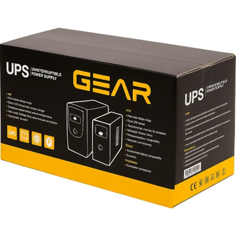 Пристрій безперебійного живлення GEAR GU-1200MLCD - фото 3