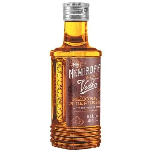 Настоянка Nemiroff Originals Українська медова з перцем, 40%, 0,1 л (887821) - фото 2