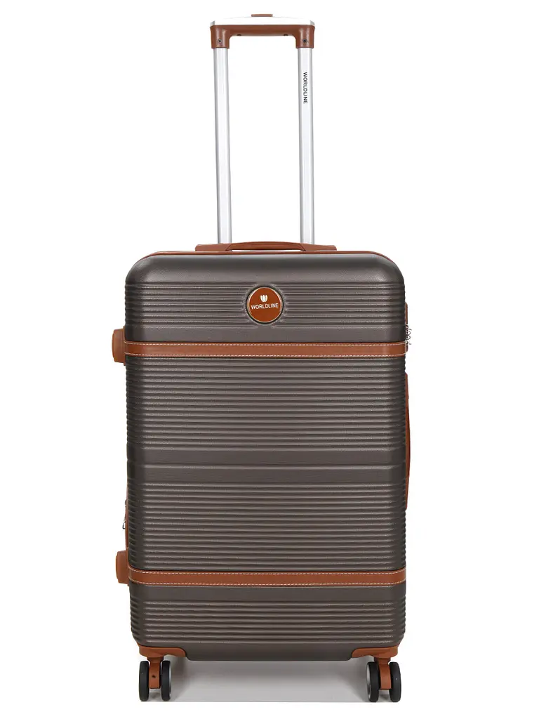 Валіза середня M ABS-пластик Worldline Airtex 629 67×45×27см 74л Коричнева - фото 2