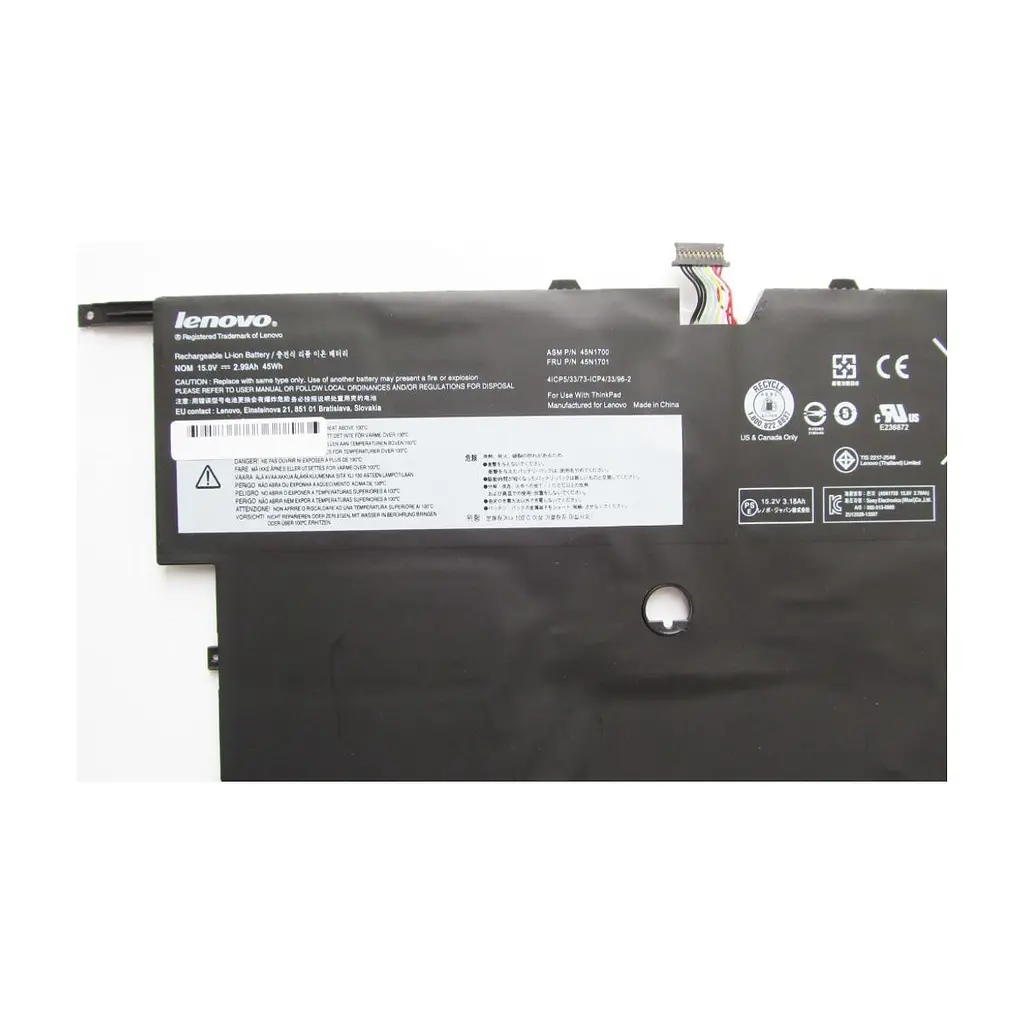 Акумулятор до ноутбука Lenovo ThinkPad X1 Carbon (2nd Gen) 45N1700, 2990mAh (45Wh), 4cell, (A47457) - фото 2