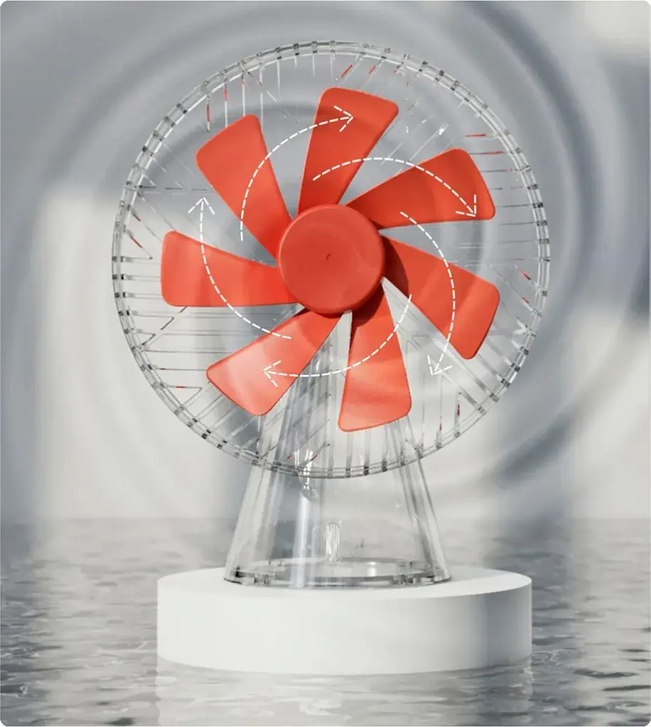 Портативний вентилятор Sothing Forest Desktop Fan DSHJ-S-1907 Red - фото 4