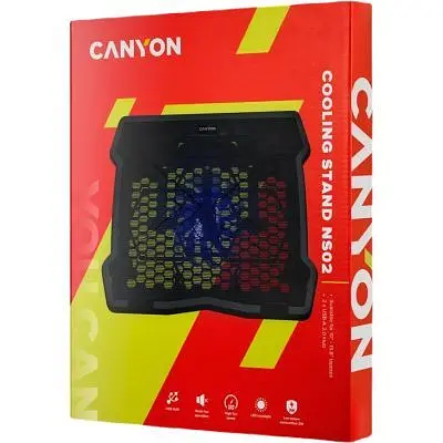 Підставка до ноутбука Canyon NS02, 10-15.6 laptop, single fan with 2x2.0 USB hub (CNE-HNS02) - фото 4