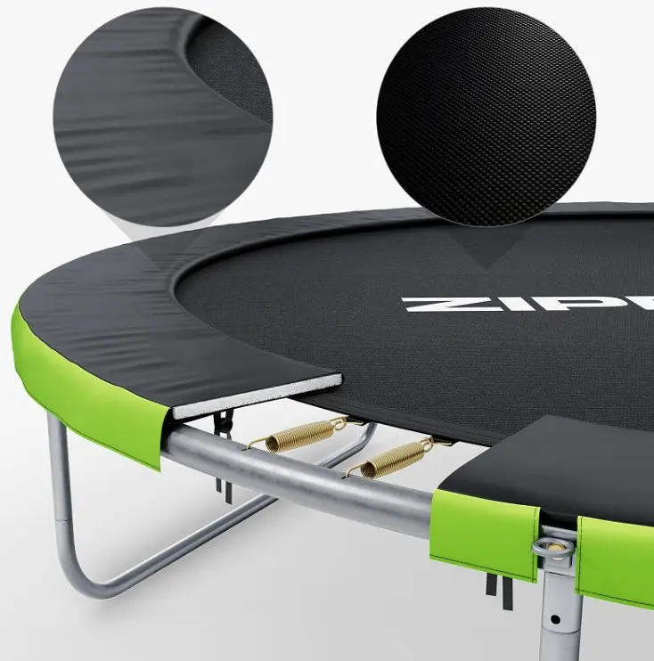 Батут із внутрішньою сіткою Zipro Jump Pro 16 футів 496 см чорно-зелений (5902659840752) - фото 6