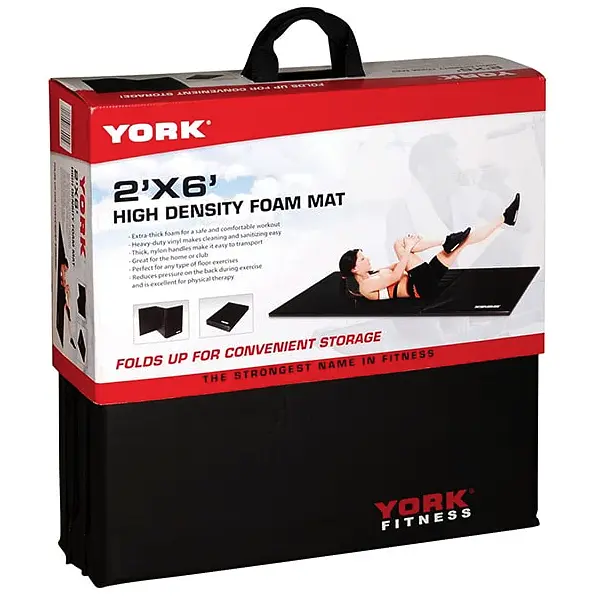 Мат гімнастичний твердий York Fitness 5см чорний - фото 5