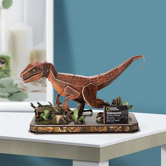 Тривимірна головоломка-конструктор CubicFun National Geographic Dino, Велоцираптор (DS1053h) - фото 6