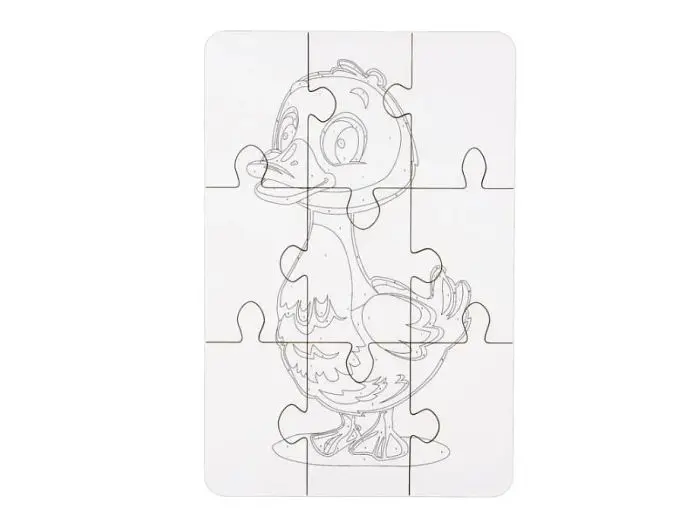 Дерев'яний пазл-розмальовка Гусочка, Puzzleоk (А5) - фото 3