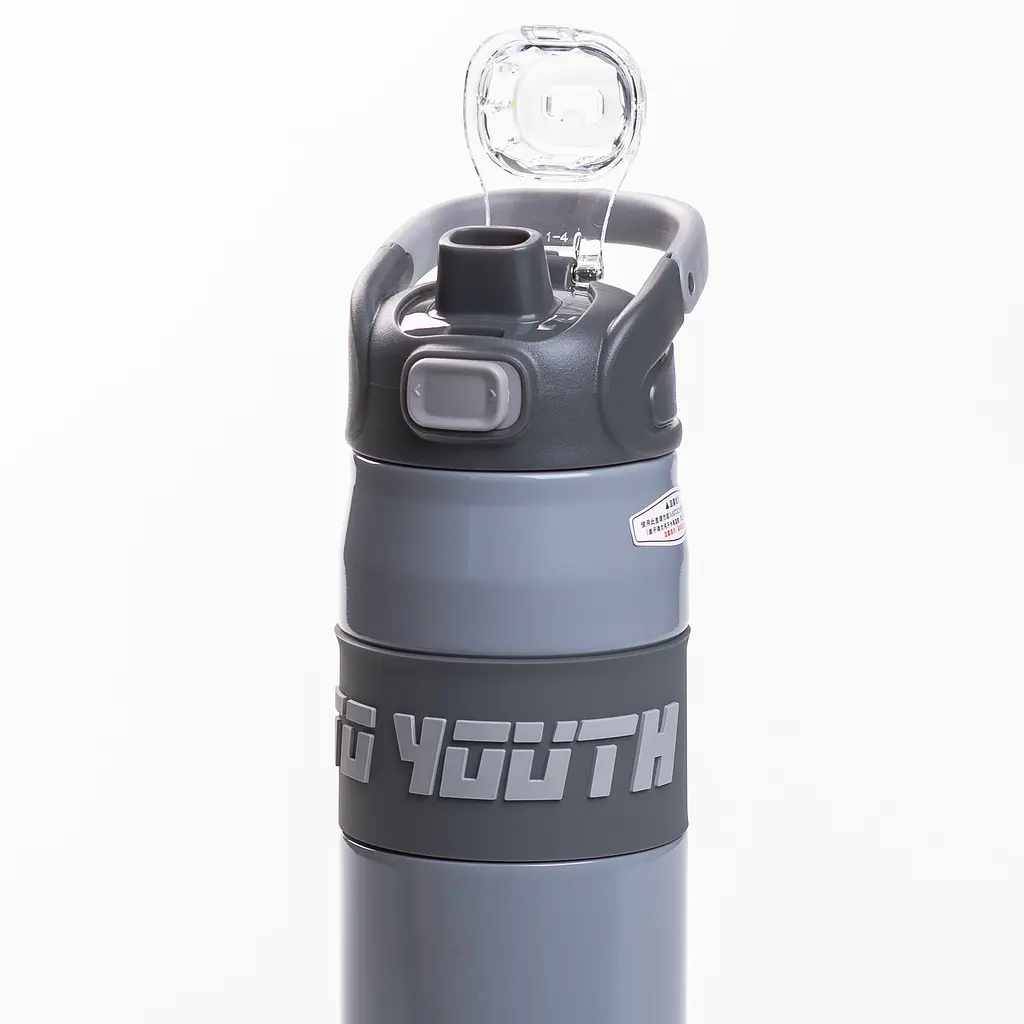 Термос спортивний TO YOUTH 680 мл з мундштуком, сірий Yiwu HP-14-54G - фото 11