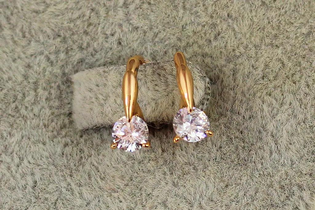 Сережки дитячі Xuping Jewelry мить 11 мм золотисті - фото 3