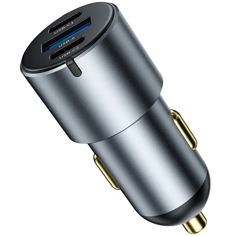 АЗП WIWU CC032 Nano Pro PD60W+QC3.0 1USB-A/2C Gray - фото 3