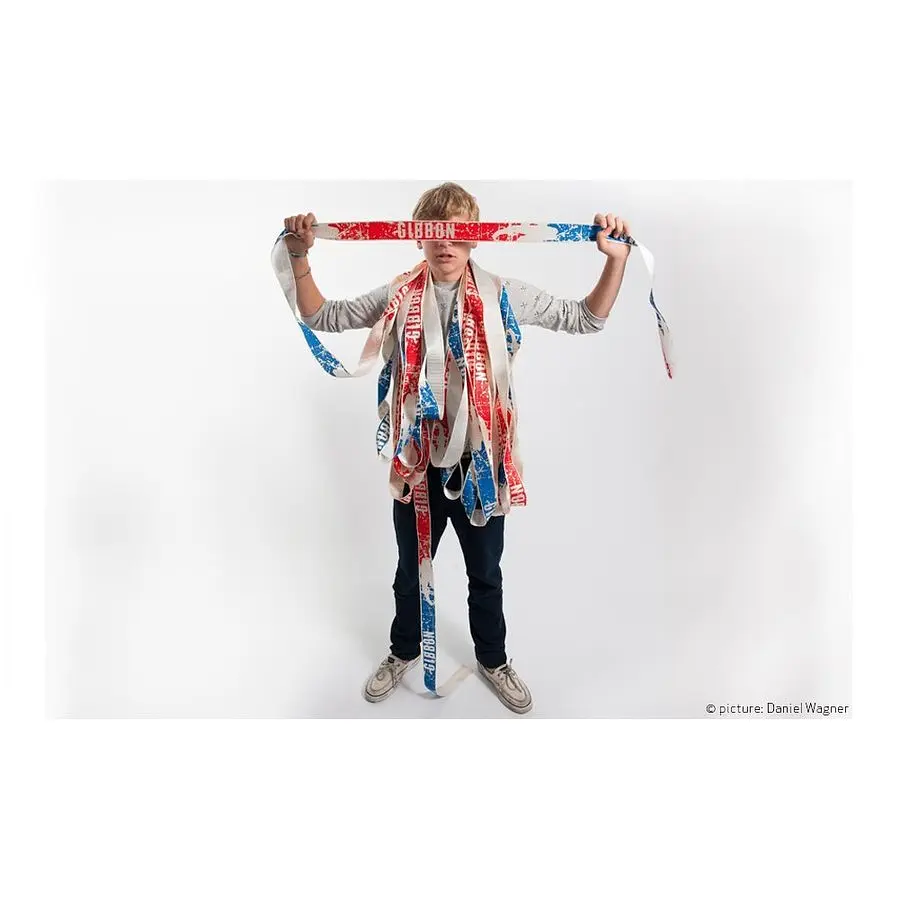 Слэклайн стропа Gibbon The Epic Pro Webbing 25m Красный-Синий - фото 3