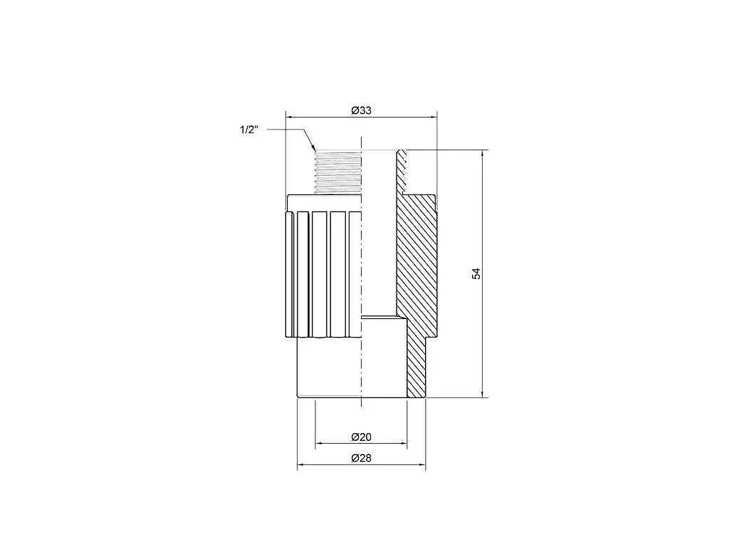 Муфта Thermo Alliance 1/2" d 20мм поліпропіленова 1/2"З для поліпроп. труб (DSB3015) - фото 2