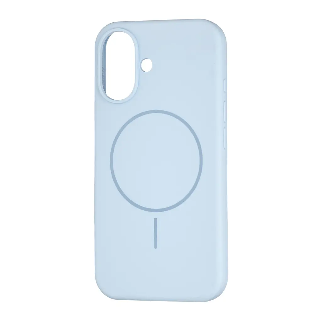 Чохол Silicone Case Full Cover with MagSafe iPhone 16 Mist Blue