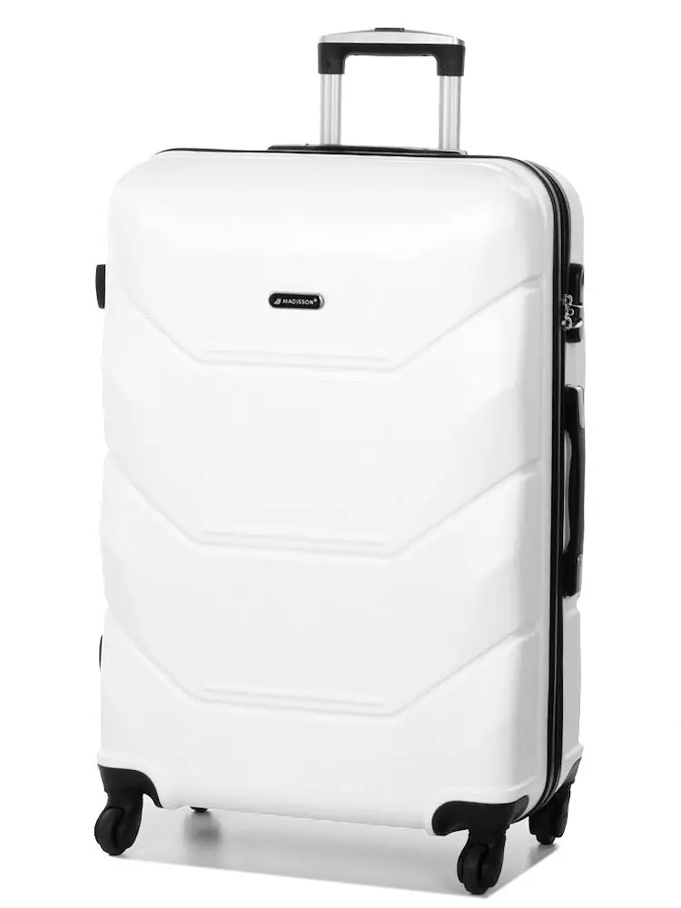 Валіза велика L Madisson Snowball 32303 пластикова 105л Біла