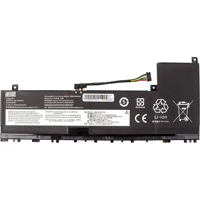 Акумулятор PowerPlant для ноутбуків LENOVO IdeaPad 5 Pro 14ARH7 (L20M3PF1) 11.55V 4650mAh (NB482511) - фото 2