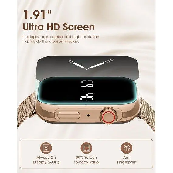 Жіночий розумний смарт годинник Smart Sensation + 2 ремінці (Gold) - фото 10