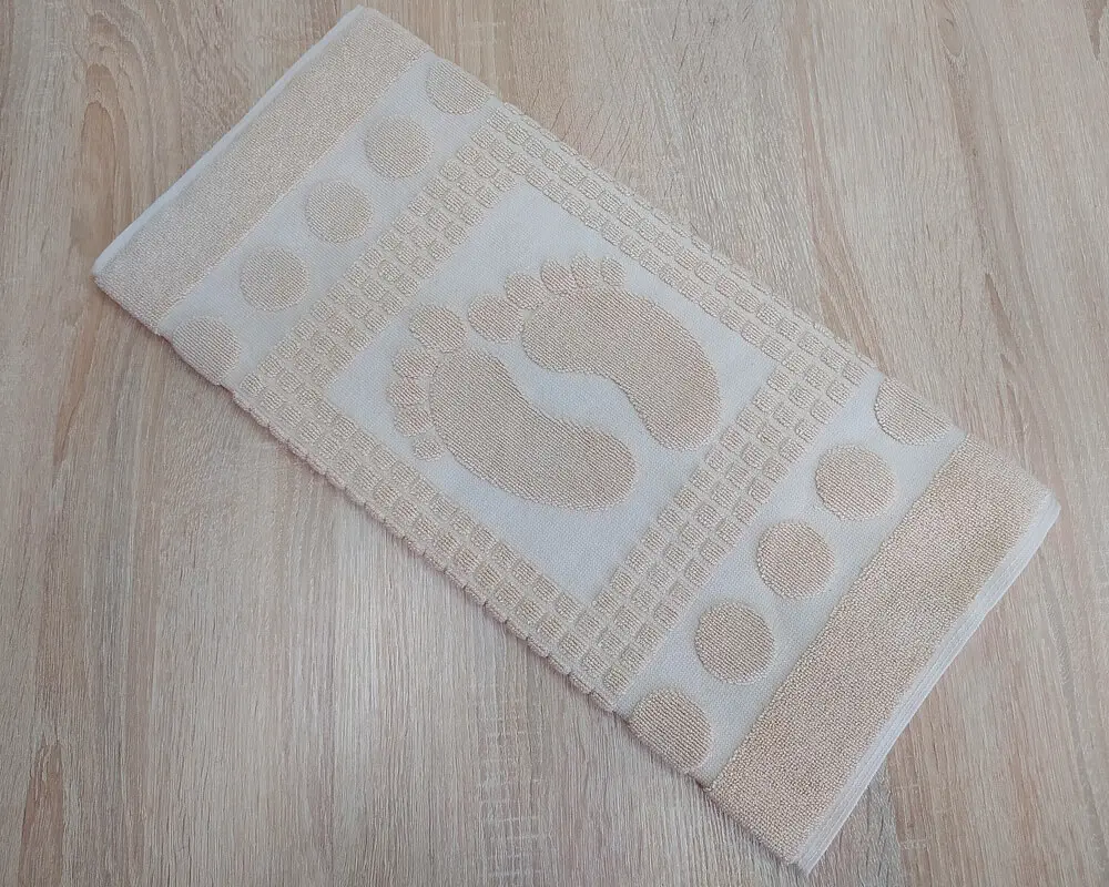 Турецький рушник для ніг Zeron 50х70 Beige щільність 750 г/м2 - фото 2