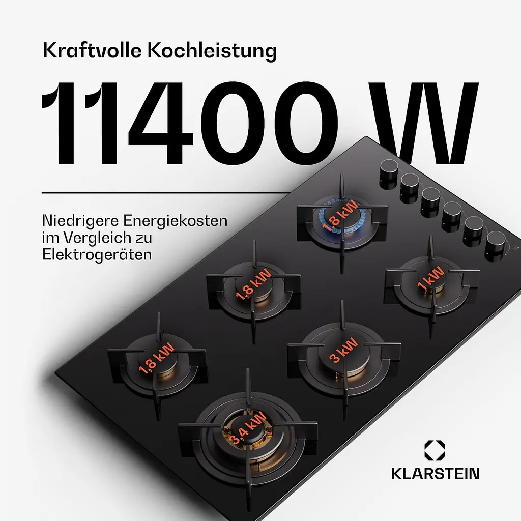 Газовая плита Klarstein Goldflame 6 (10045628) - фото 3