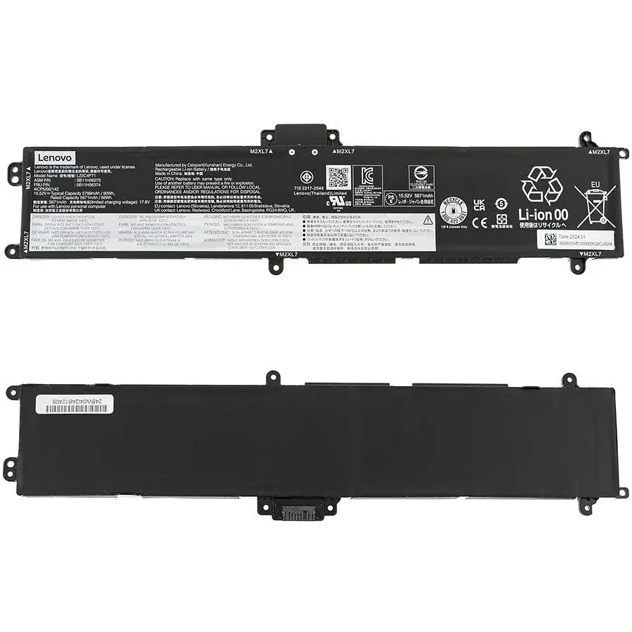Батарея для ноутбука Lenovo L22C4P71 (ThinkPad P16v G1) 15.52V 5799mAh 90Wh Чорний - фото 2