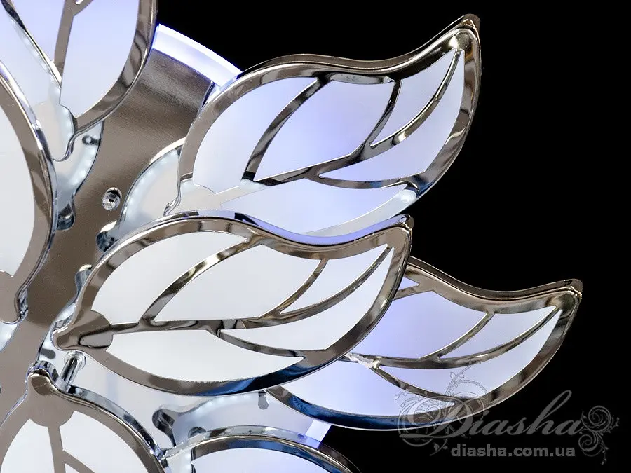 Люстра стельова LED Diasha 8028/8+4HR, 180W, 4100K/3200K/6500K, білий акрил, сучасний стиль для дому - фото 4