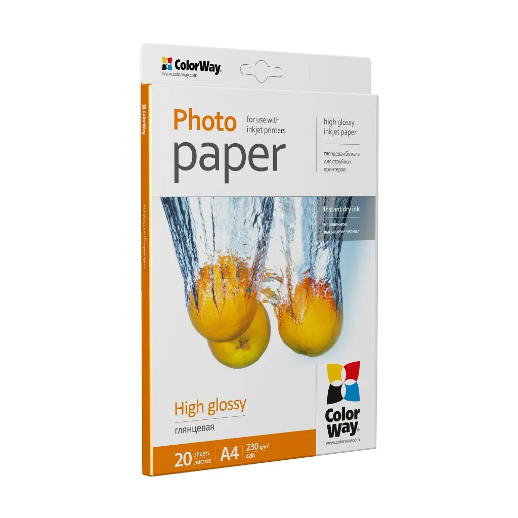 Фотопапір ColorWay A4 230г Glossy 20ст (PG230020A4) - фото 2