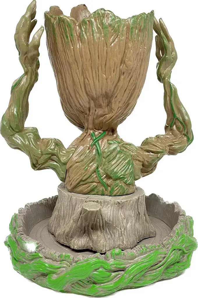 Горшочек для цветов и канцелярии Грут Groot G4 + подставка пень - фото 2